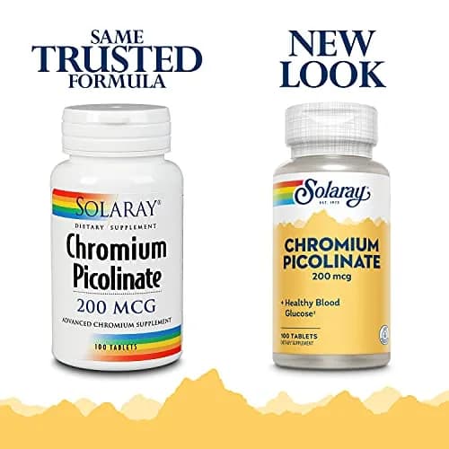 Solaray Chromium Picolinate 200mcg | 100ct | Supports Carbohydrate Metabolism thumbnail 2