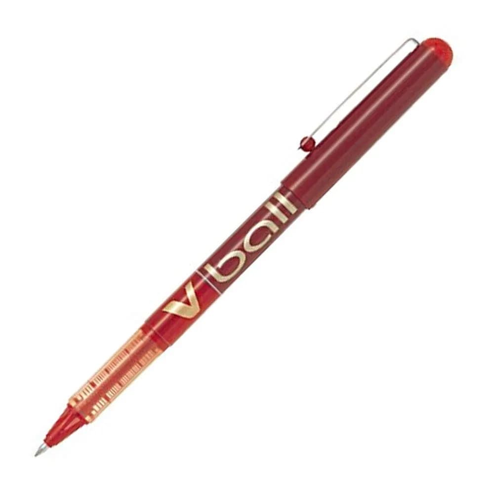 Pilot Vball 7 Liquid Ink Rollerball Pen 0.7mm Tip, Red (Box of 12) | Smooth Ink Flow — Red
