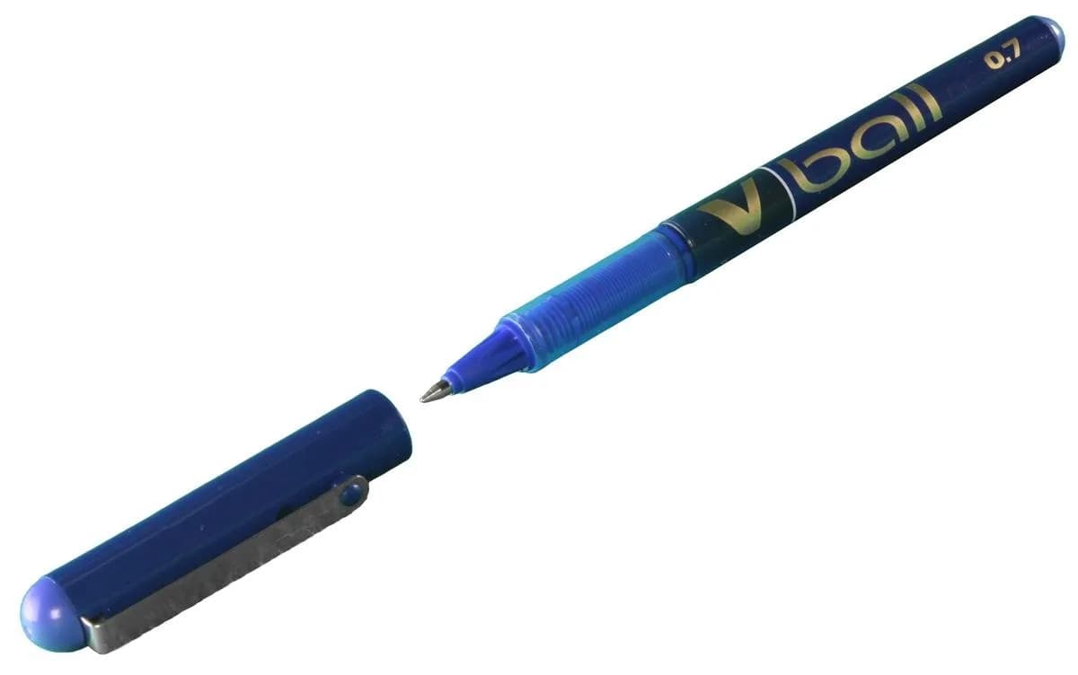 Pilot Vball 7 Liquid Ink Rollerball Pen 0.7mm Tip, Red (Box of 12) | Smooth Ink Flow — Blue
