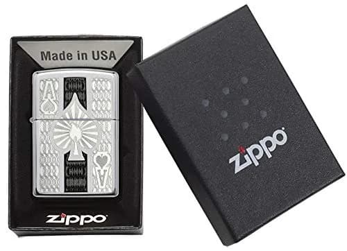 Zippo High Polish Chrome Spade Pocket Lighter | Windproof, Refillable, USA Made thumbnail 5