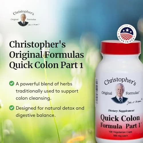 Christopher's Original Formulas Quick Colon Part 1 100 Veg Caps | Supports Digestive Wellness thumbnail 4