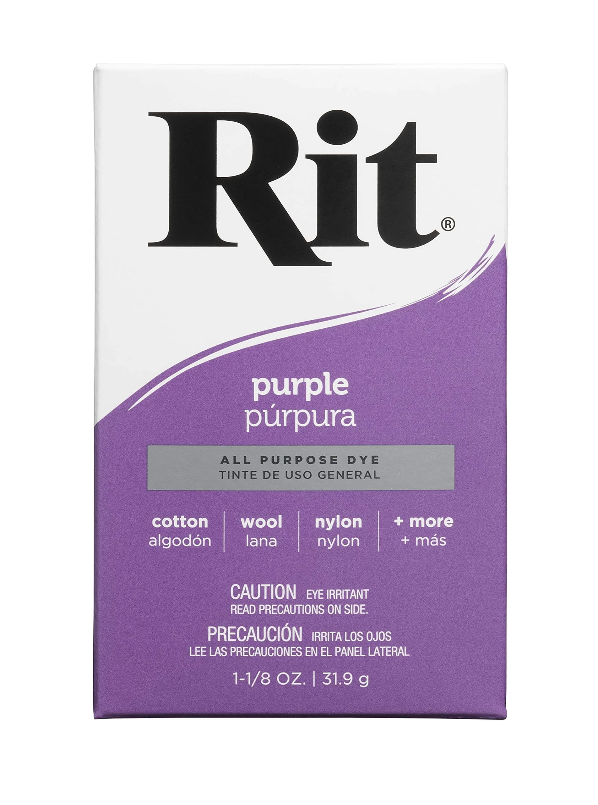 Rit All-Purpose Powder Dye, Scarlet | Vibrant Fabric Color for All Fibers (70-120 chars) — Purple