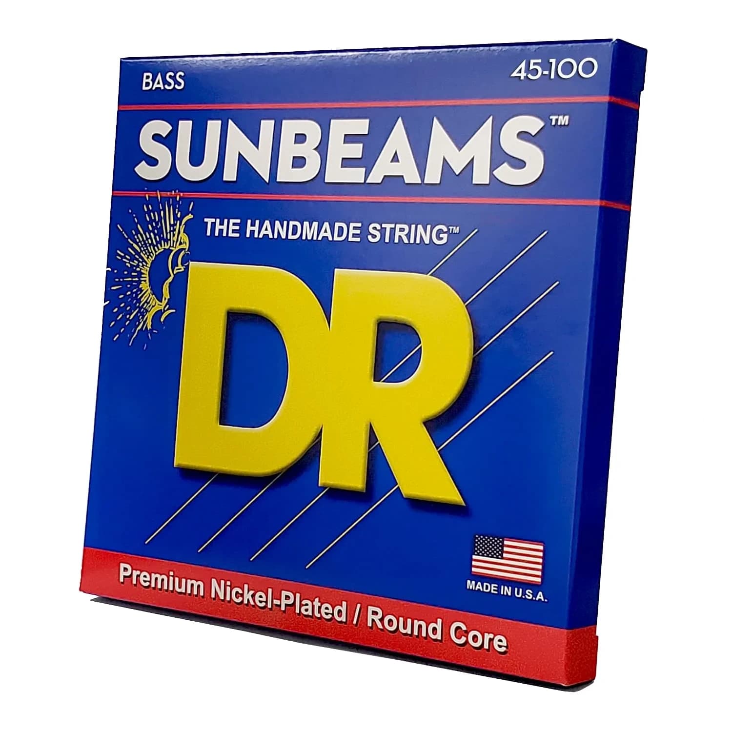 DR Strings Sunbeam Round Core Bass Strings 45-125 (5-String Set) | Nickel-Plated Steel for Warmth & Brightness — 4-String / 4-String(45-100)