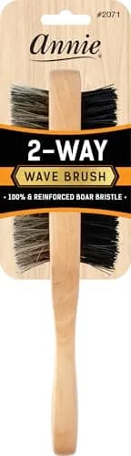 Annie 2-Way Wave Brush 2071, Double Sided Boar Bristle Slick Back Brush | For Waves & Slick Backs thumbnail 1
