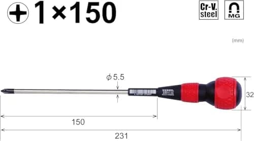VESSEL Ball Grip Driver +1 x 150mm (5.9") | Cushioned Grip for Power Distribution Work thumbnail 2