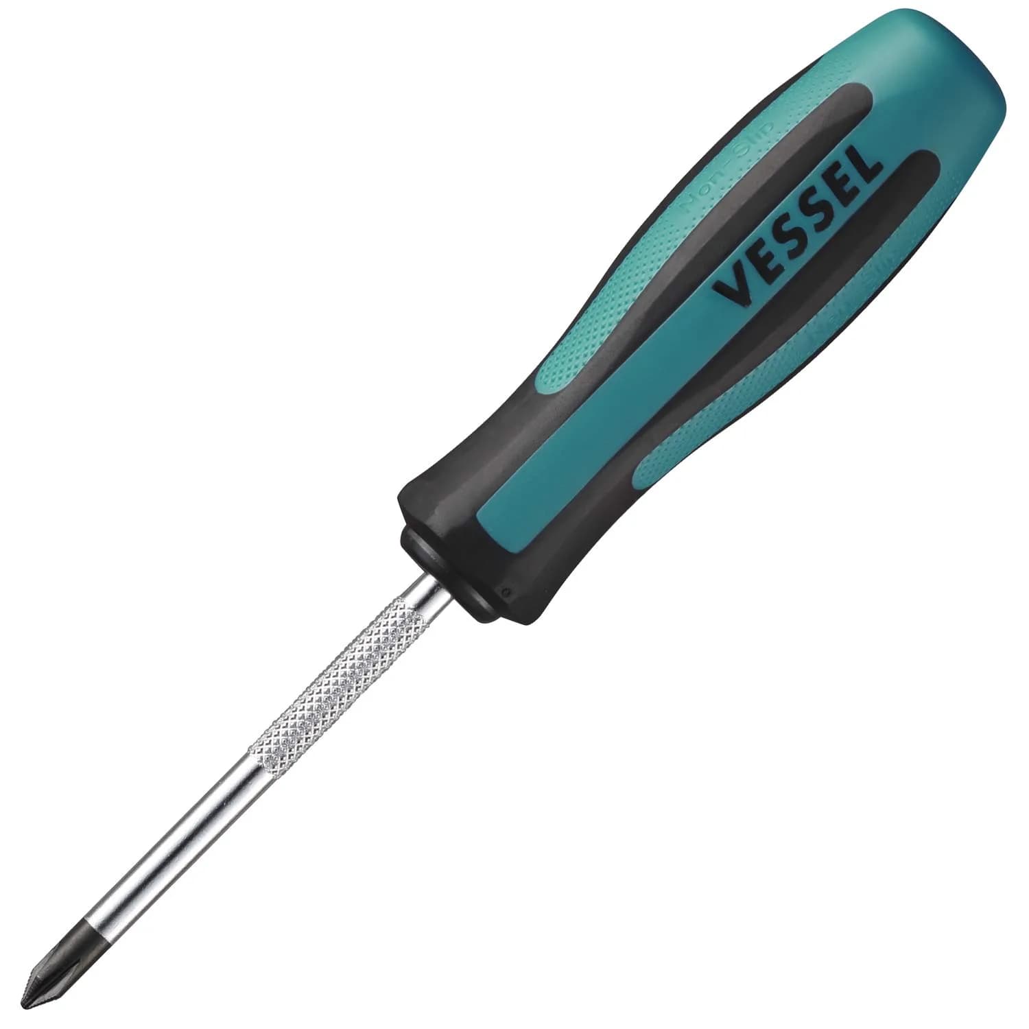 VESSEL Megadora Normal Screwdriver +2 x 150mm (5.9 inch) | Magnetic Tip for Secure Screw Grip — 1x75