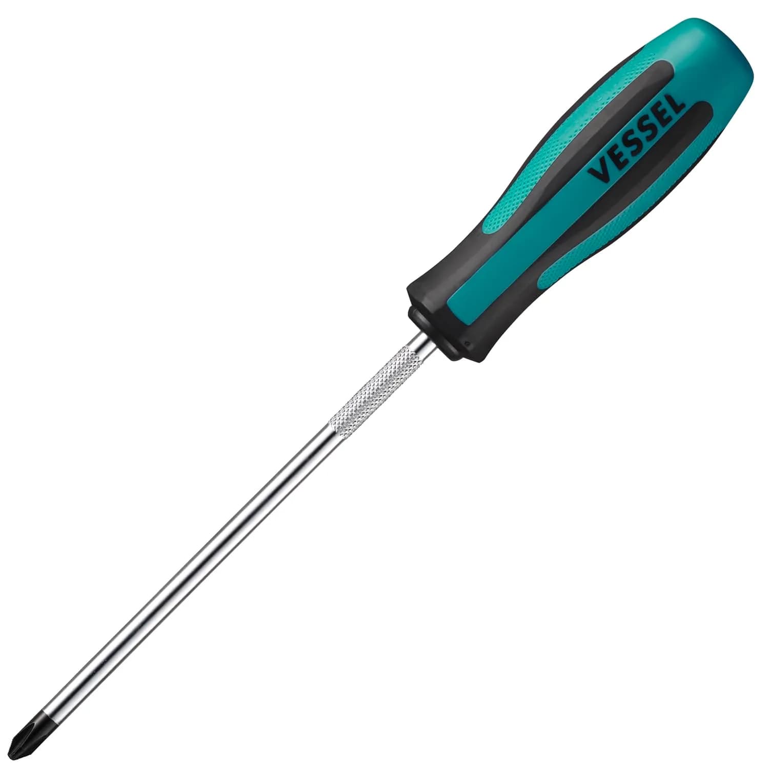 VESSEL Megadora Normal Screwdriver +2 x 150mm (5.9 inch) | Magnetic Tip for Secure Screw Grip — 2x150mm