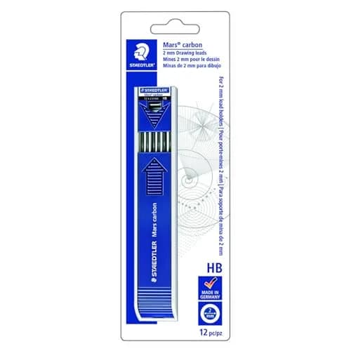 STAEDTLER Mars Carbon 2.0 mm Lead Refill 12pcs | Smooth HB #2 for Mechanical Pencils thumbnail 1