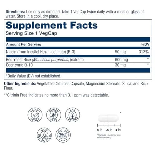 SOLARAY Red Yeast Rice with CoQ10 & Niacin thumbnail 2
