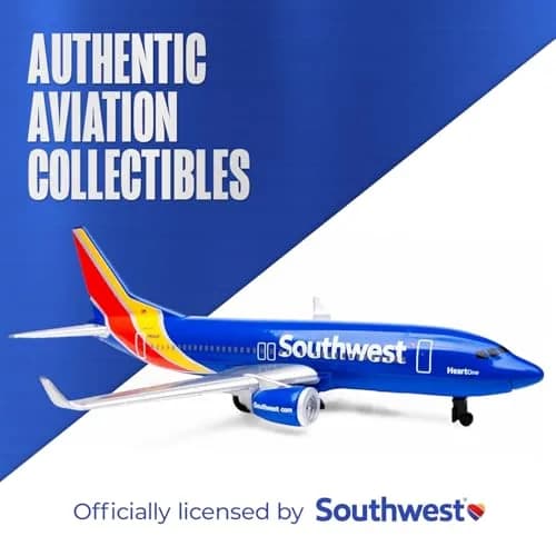 Daron Southwest Single Plane Die-cast Toy Model Airplane | Authentic Southwest Airline Replica for Kids & Collectors thumbnail 3