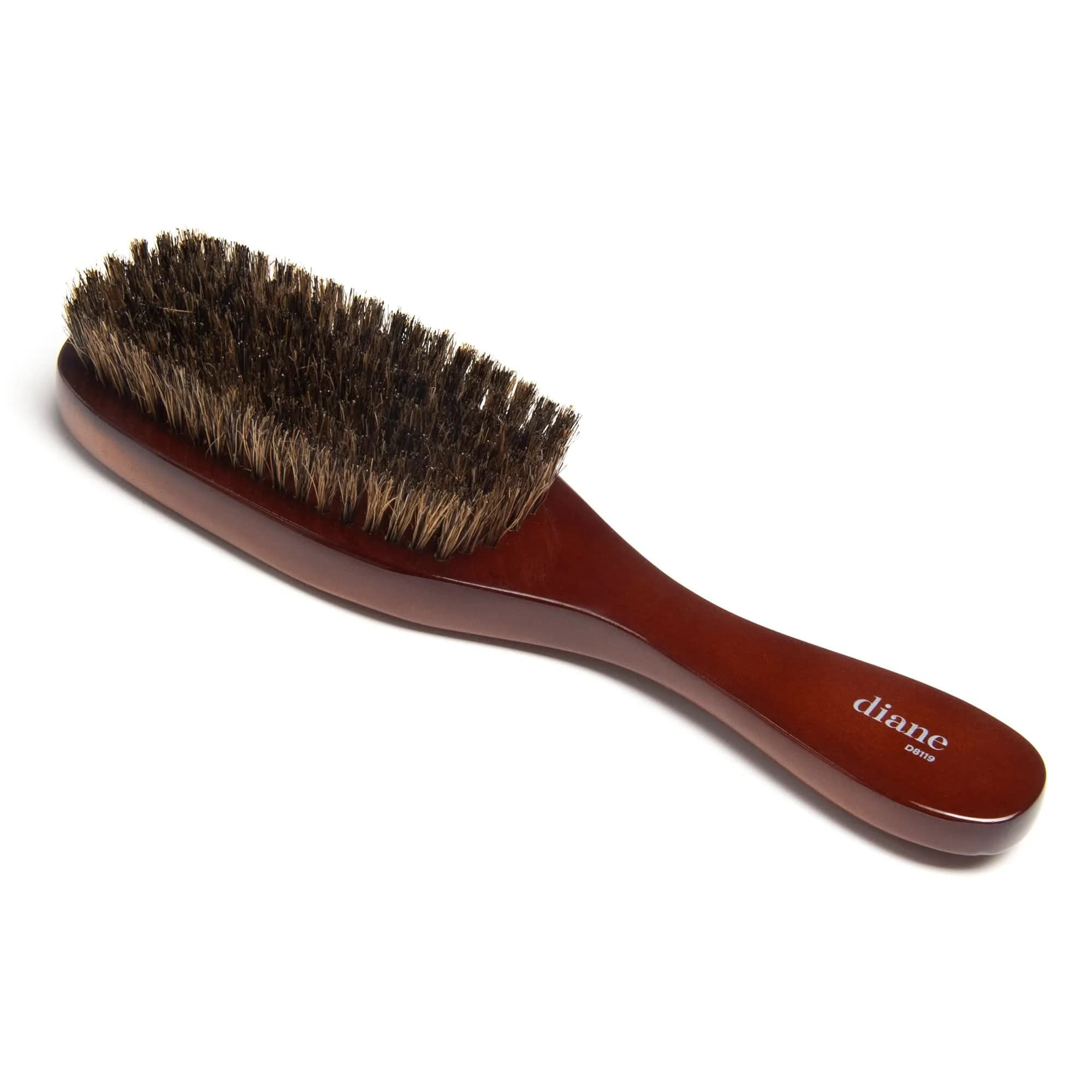 Diane Premium 100% Boar Bristle Styling Brush for Men & Barbers – Medium Bristles for Thick Coarse Hair – 5-Row, Wood Handle | Detangles, Smooths, Adds Shine — Wave Brush