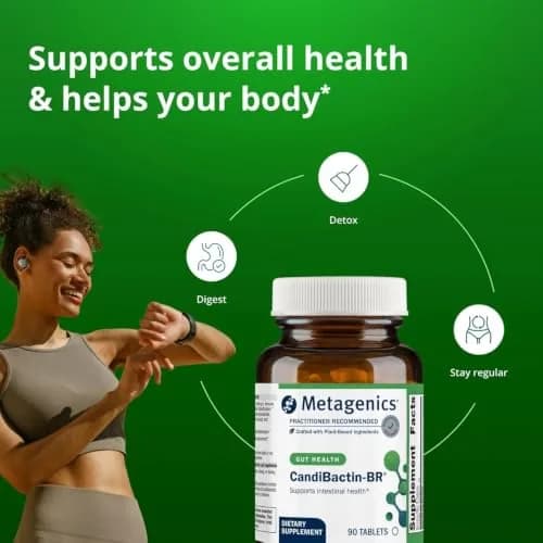 Metagenics CandiBactin-BR Berberine HCl 400 mg Gut Support, 90 Tablets | Gut Health & Detox Support thumbnail 4