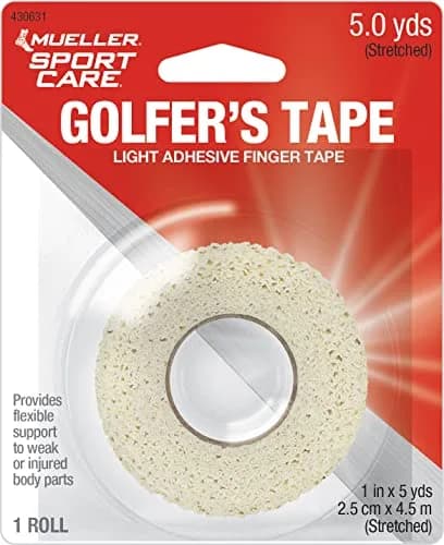 Mueller MU430631 White Adhesive Tape 0.25x4.5 m | Prevents Finger Blisters & Improves Control thumbnail 1