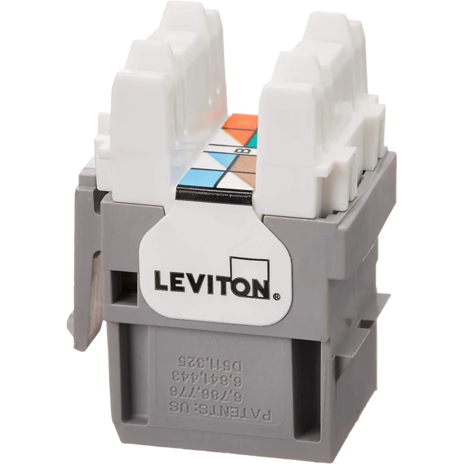 Leviton Extreme Quick Port Connector, 25-Pack, Gray | TIA/EIA Category 6 Certified — Gray