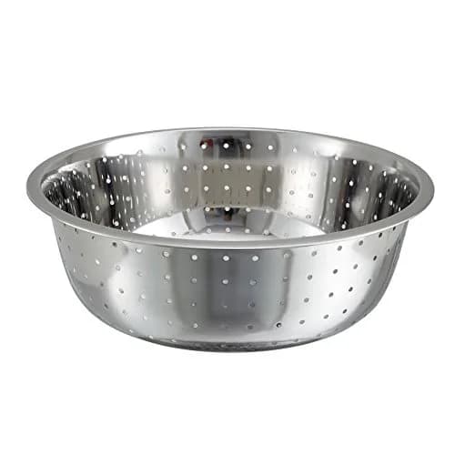 Winco Stainless Steel Chinese Colander 15" | Durable, Rust-Resistant Kitchen Essential thumbnail 1