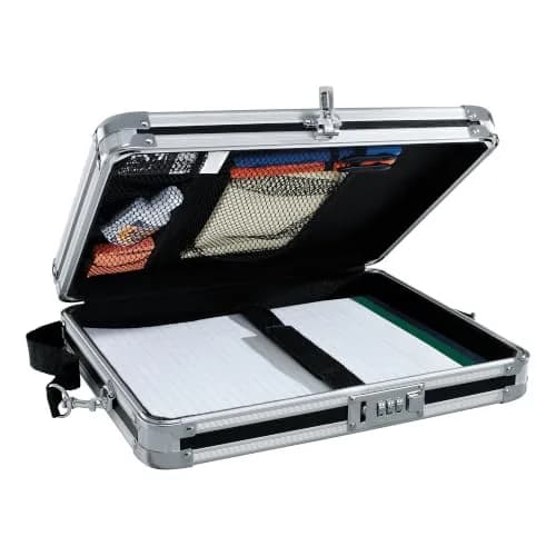 Vaultz Locking Storage Clipboard with Combination Lock, Black | Secure Office & Field Organizer thumbnail 1