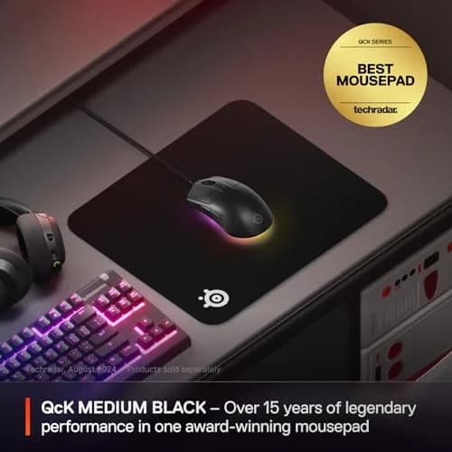 SteelSeries QcK XXL CS2 Dragon Lore Classic Black Medium Gaming Mousepad | Peak Tracking and Stability for Desks thumbnail 2