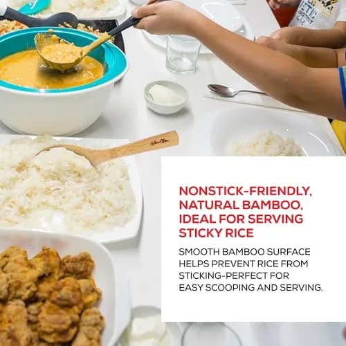 Helen's Asian Kitchen Bamboo Rice Paddle 9-Inch | Stir, Mix, Serve Rice & Mashed Potatoes thumbnail 6