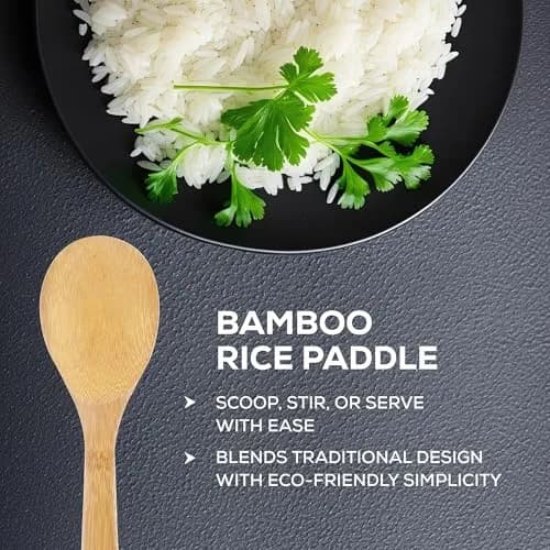 Helen's Asian Kitchen Bamboo Rice Paddle 9-Inch | Stir, Mix, Serve Rice & Mashed Potatoes thumbnail 3