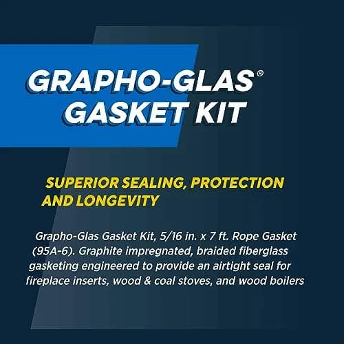 Rutland Wood Stove Gasket Replacement Kit, Graphite Impregnated Rope, 5/16" x 7' | Resists up to 1000°F, Made in USA thumbnail 3