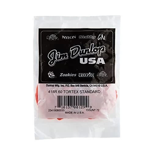 Jim Dunlop Tortex Standard Pick .60MM | Bright, Snappy Attack, Durable, Made in USA thumbnail 9