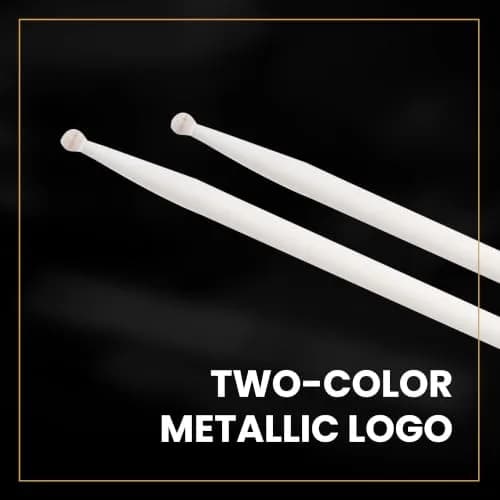 Zildjian Travis Barker Artist Series Drumsticks | Hickory Wood, Round Tip, White Finish thumbnail 3