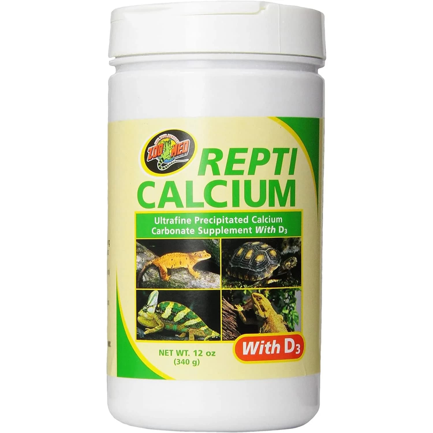 Zoo Med Reptile Calcium with Vitamin D3 Powder 340g (12 oz) | Bio-available Calcium Supplement for Reptiles