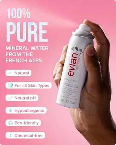 BRUMISATEUR Evian Facial Spray Travel Trio 150ml (5.1 Fl Oz) | Hydrating Mineral Water Mist for Face & Skin thumbnail 4
