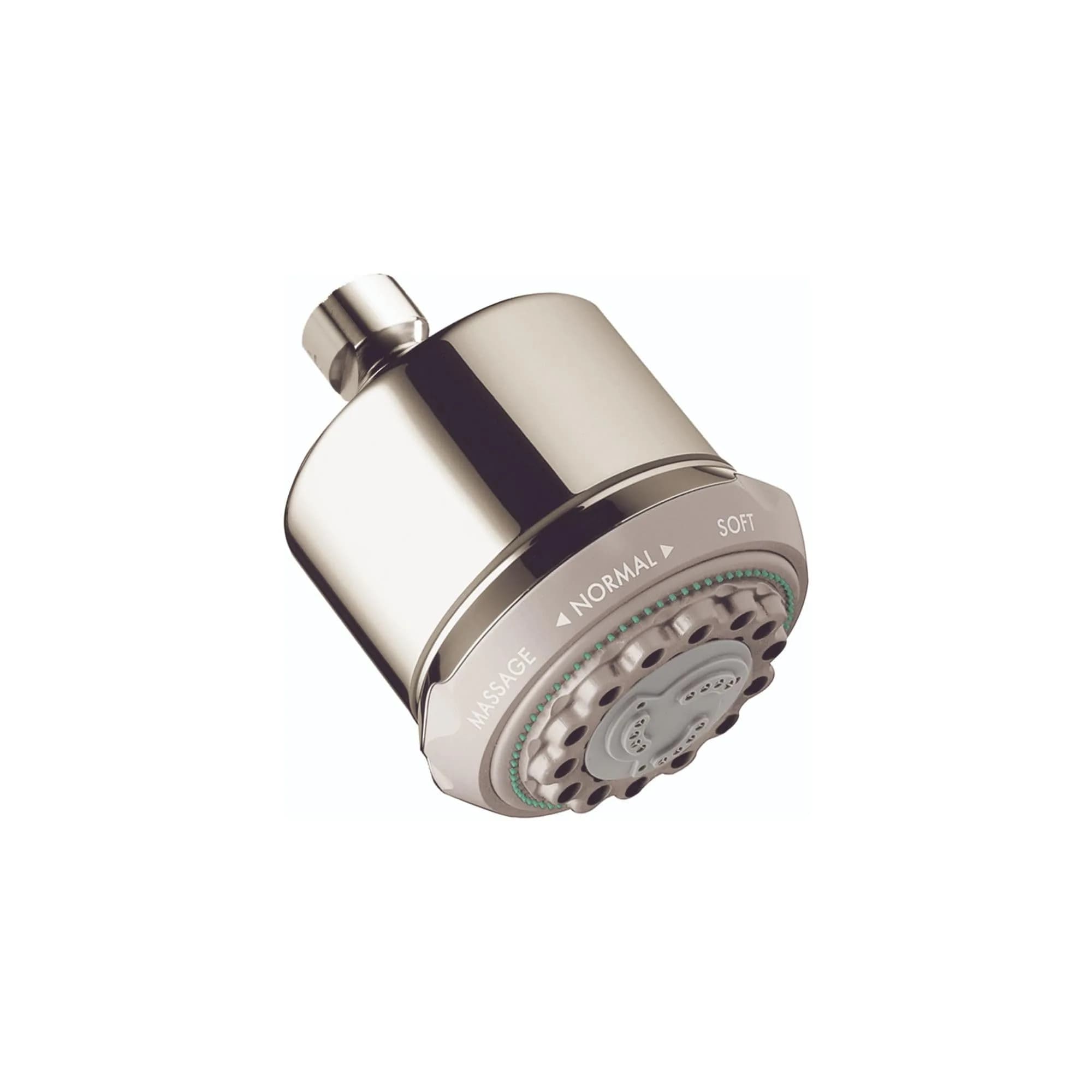 hansgrohe Clubmaster 3.7-inch Showerhead 9.4 cm (3.7-inch) Brushed Bronze | 3-Spray Easy Clean Shower Head — Polished Nickel