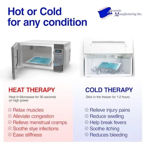 Accurate Manufacturing Blue Gel Pack 9" x 12" | Versatile Hot & Cold Pain Relief thumbnail 9