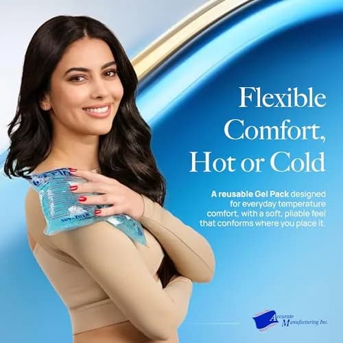 Accurate Manufacturing Blue Gel Pack 9" x 12" | Versatile Hot & Cold Pain Relief thumbnail 2