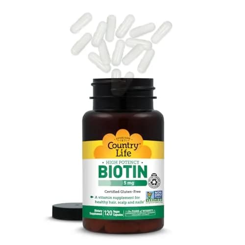 Country Life Biotin 5 mg Vegan Capsules | Supports Hair & Nails, Gluten-Free, Non-GMO thumbnail 7