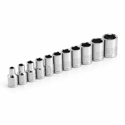 Powerbuilt 11 Piece 1/4-Inch Drive SAE Socket Set 5/32-9/16 Inch | Chrome Vanadium, Long-Lasting thumbnail 1