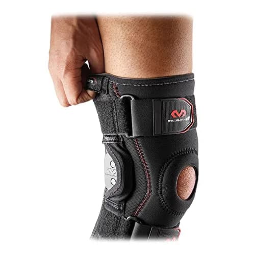 McDavid Maximum Support Knee Brace with Polycentric Hinges & Cross Straps, Black, Large | Orthopedic Brace for Athletes thumbnail 2