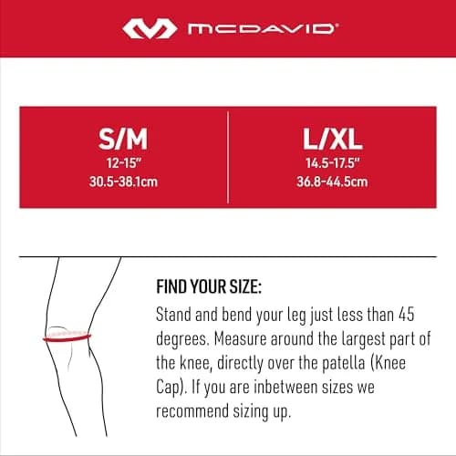 McDavid Adjustable Knee Support Wrap with Therapeutic Heat Retention & Compression, Black, Small-Medium | Orthopedic Brace thumbnail 2