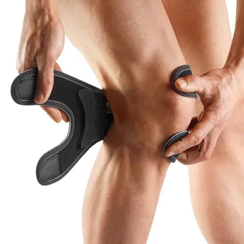 McDavid Adjustable Knee Support Wrap with Therapeutic Heat Retention & Compression, Black, Small-Medium | Orthopedic Brace thumbnail 3