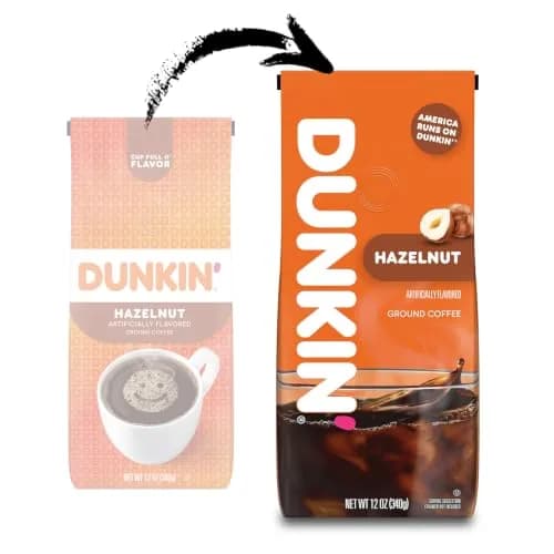 Dunkin' Hazelnut Ground Coffee 12 oz | Medium Roast, Artificial Hazelnut Flavor, Kosher Certified thumbnail 4