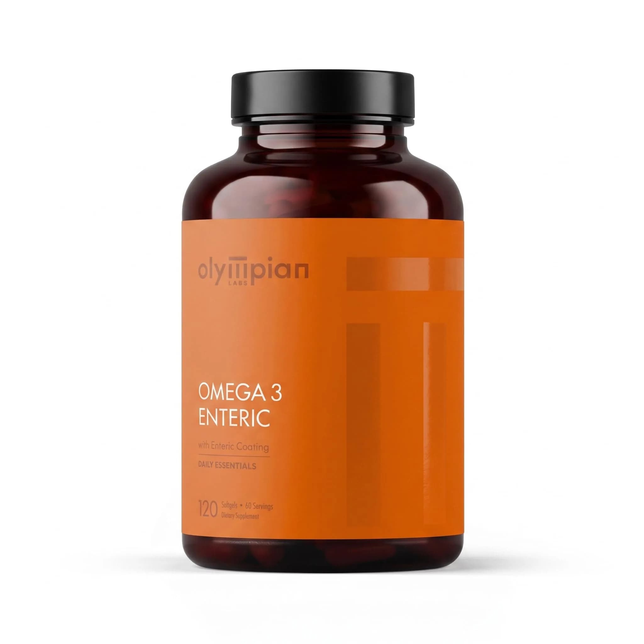 Olympian Labs Enteric Coated Omega 3 Fish Oils 120 Softgels | 2000mg per serving for Heart & Joint Support - main product image