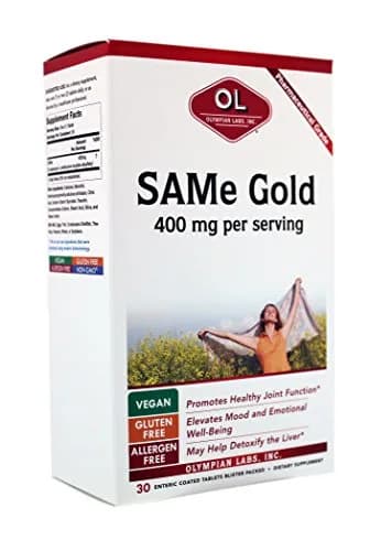 Olympian Labs Enteric Coated SAMe Gold | 400 mg per Serving | Vegan, Gluten Free, Soy Free | Mood & Joint Support - 30 Tablets thumbnail 1