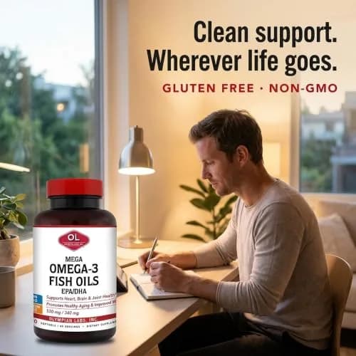 Olympian Labs Mega Omega 3 Fish Oils 60 sevings | High EPA & DHA, Pharmaceutical Grade thumbnail 2