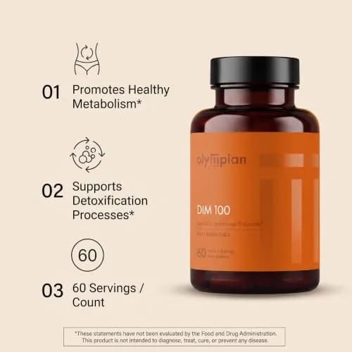 Olympian Labs DIM Supplement 100mg | Hormonal Balance & Detox Support thumbnail 5