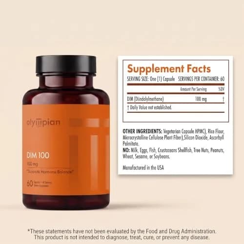 Olympian Labs DIM Supplement 100mg | Hormonal Balance & Detox Support thumbnail 2