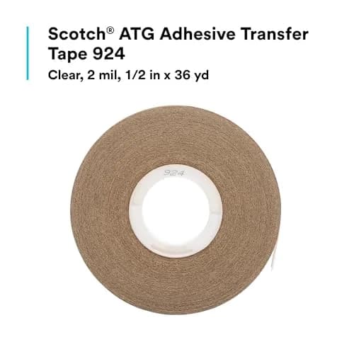 3M Scotch ATG Adhesive Transfer Tape 924 Clear 1/2 in x 36 yd (12.7 mm x 32.9 m) | Permanent Bond for Crafts & Displays thumbnail 7