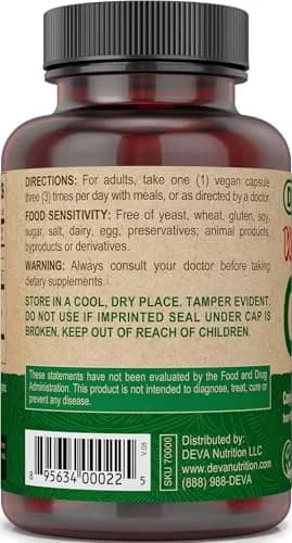 DEVA Vegan Vitamins Conjugated Linoleic Acid (CLA) 90 Capsules | Non-GMO Safflower Oil thumbnail 3