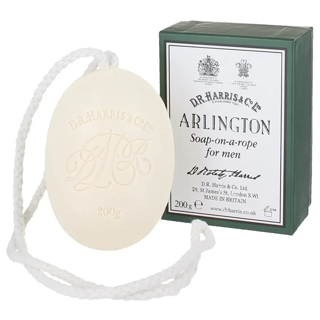 D.R. Harris Arlington Soap-on-a-Rope 200g | Skin-Friendly, Long-Lasting, Refreshing Citrus Scent — 7.1 Ounce