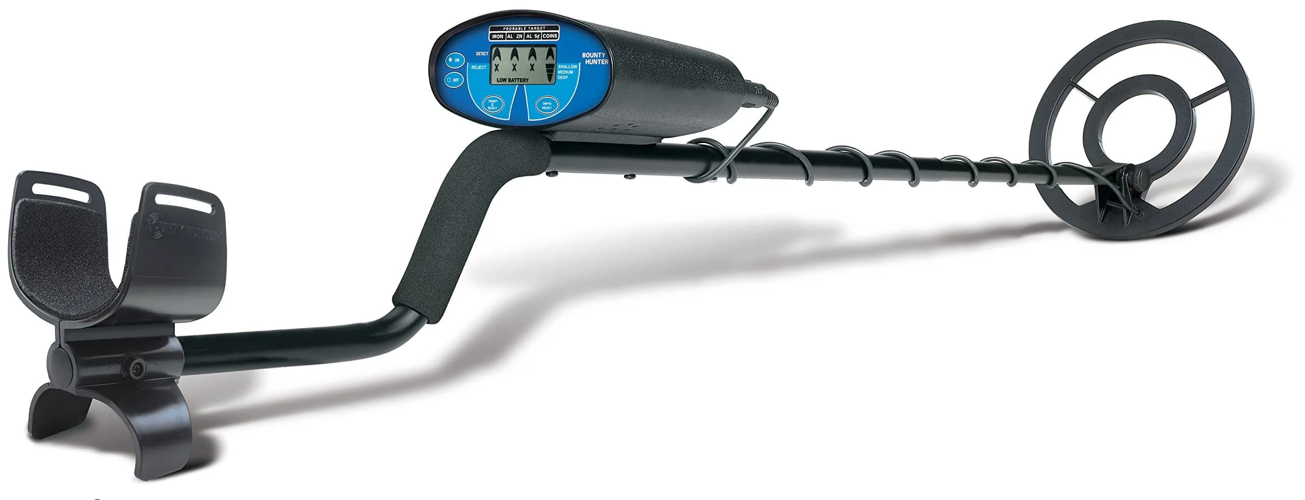 Bounty Hunter Quick Silver Metal Detector with Pinpointer | 8" Waterproof Coil, LCD Display, 1.9 lbs thumbnail 3