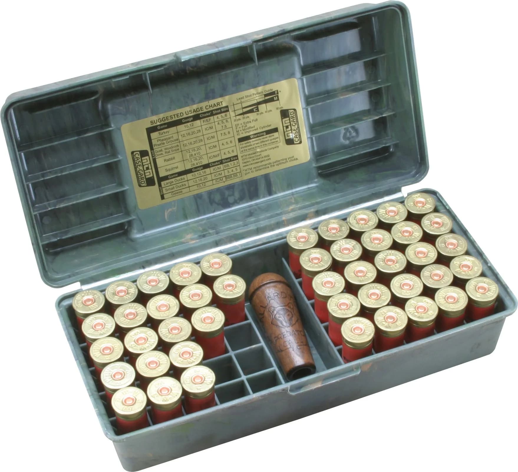 MTM SF-50-12-09 12 Gauge Shotshell Case 50 Rounds | Wild Camo Handled Storage Box — 12-Gauge