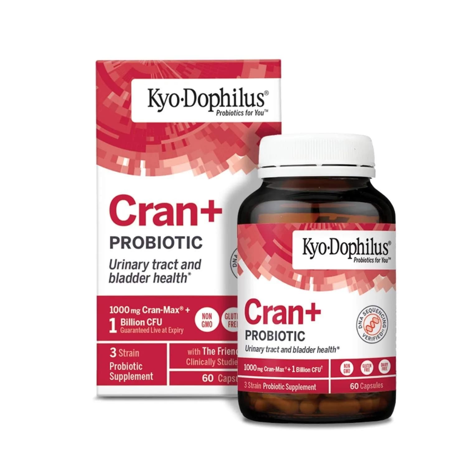 Kyolic Kyo-Dophilus Cran+ Probiotic 60 Capsules | Urinary Tract, Digestive and Bladder Health Support