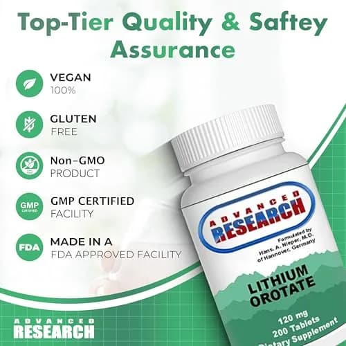 NCI Advanced Research Dr. Hans Nieper Lithium Orotate 5mg | Supports Brain & Mood thumbnail 5