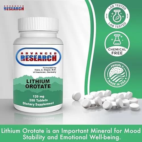 NCI Advanced Research Dr. Hans Nieper Lithium Orotate 5mg | Supports Brain & Mood thumbnail 6